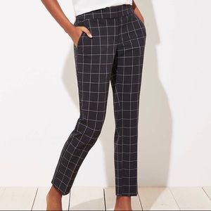 Loft Windowpane Pants NWT